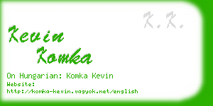 kevin komka business card